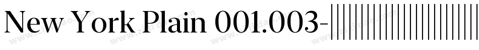 New York Plain 001.003字体转换